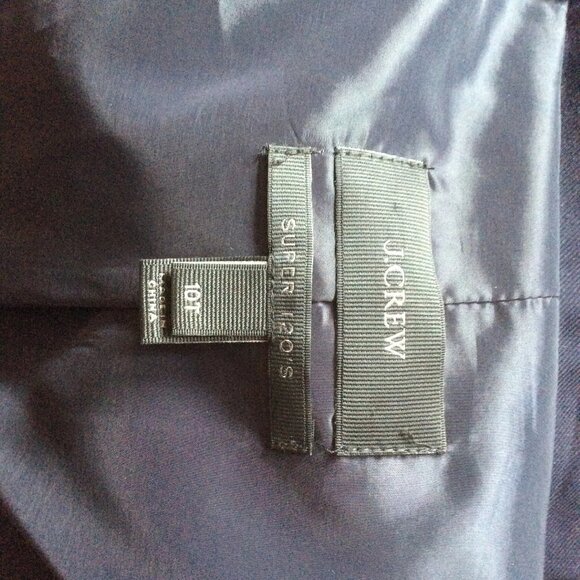 Double Breasted Fine Wool J. Crew Navy Jacket Size 10 Tall, like new - Picture 4 of 4